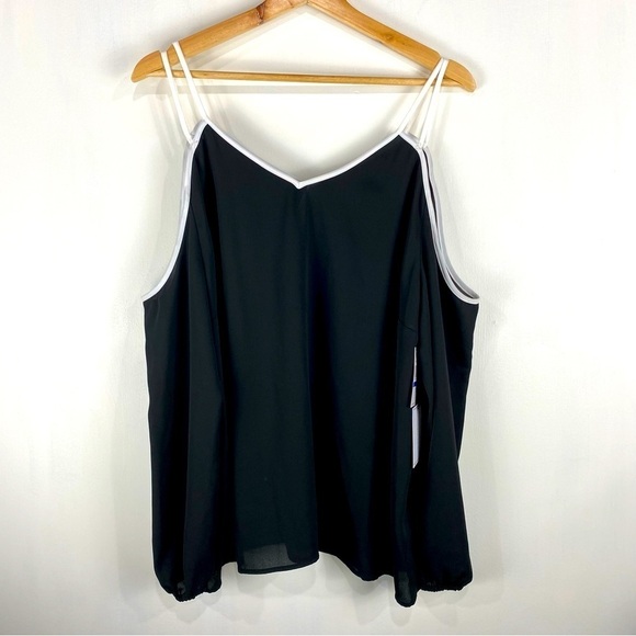 1. State Flowy Off The Shoulder Tank Top Crepe Blouse Shirt Top Size XL (NWT) - Picture 1 of 7